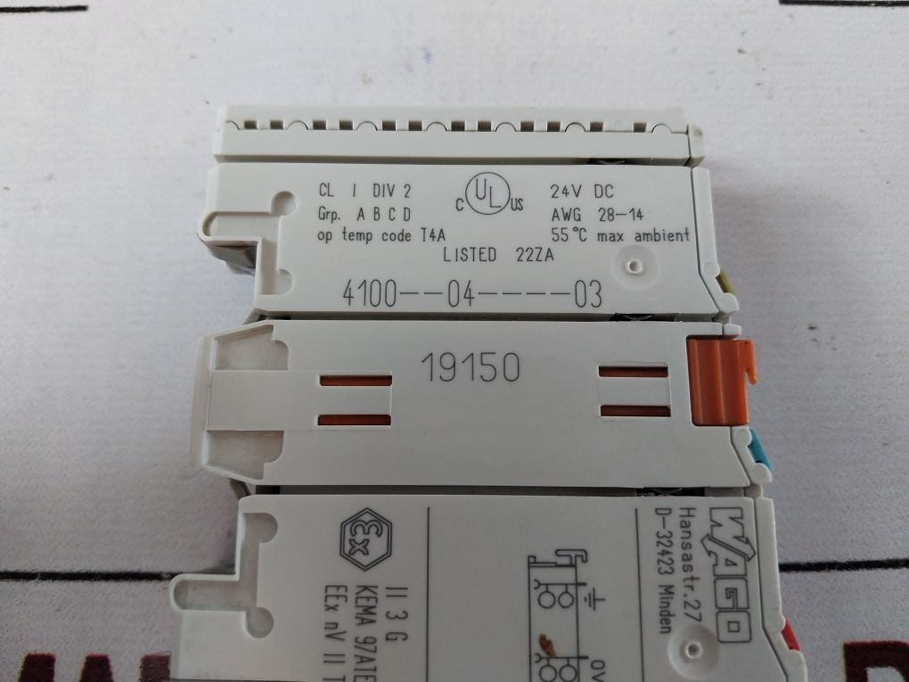 Wago 750-400 I/O Relay Module 24V Dc 4100--04----03