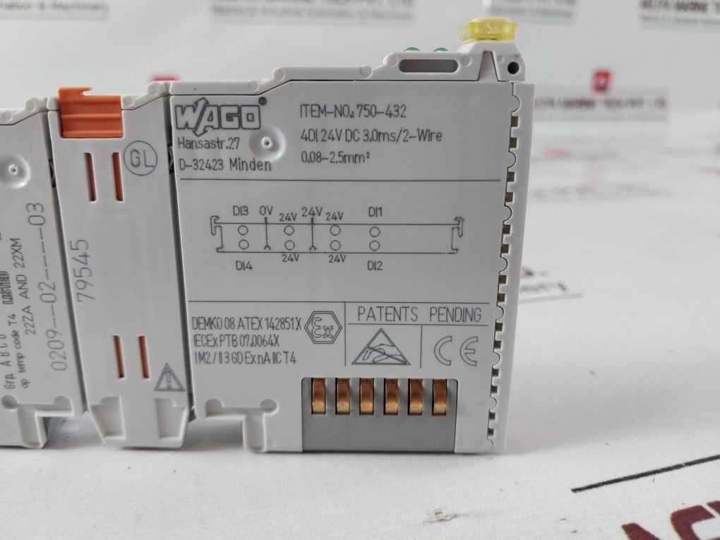 Wago 750-432 Digital Input Module 24V Dc