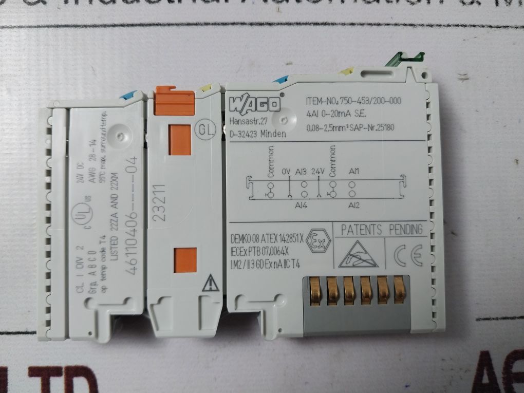 Wago 750-453/200-000 4Ai Input Module