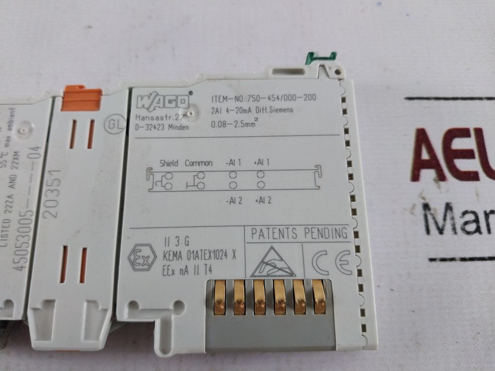 Wago 750-454/000-200 2-channel Analog Input Module 45053005----04