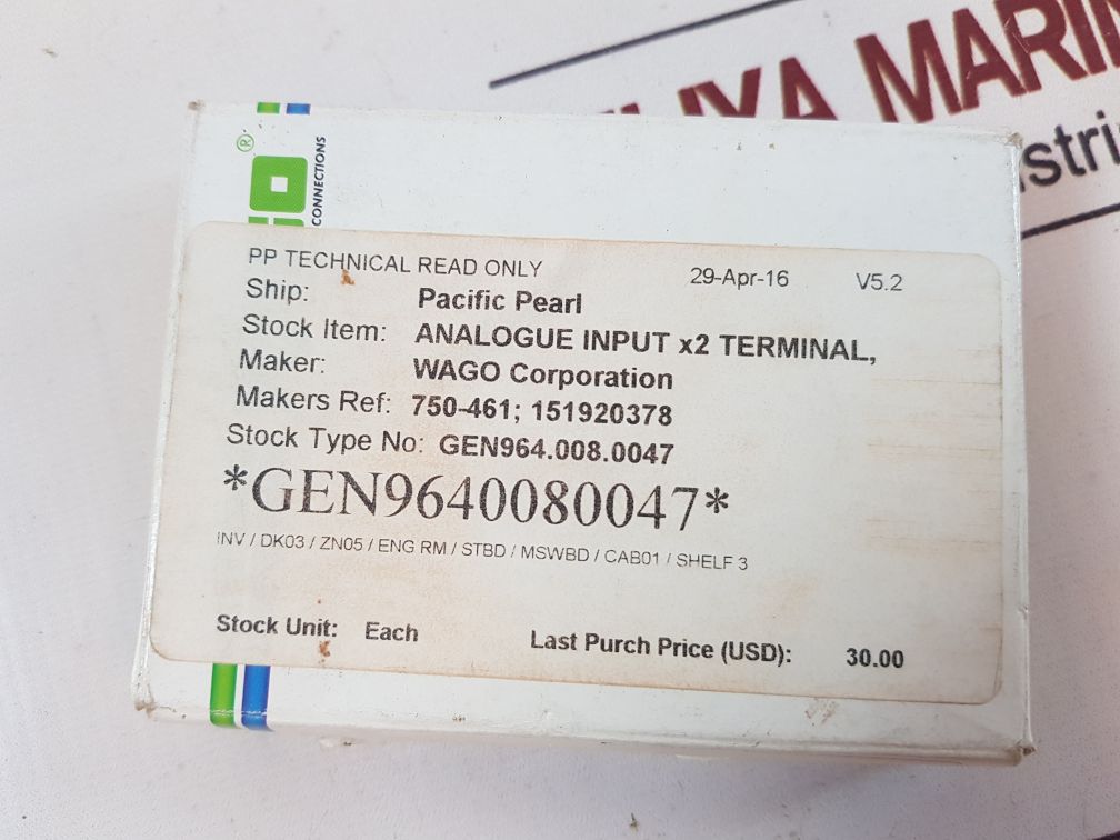 Wago 750-461 Input Module 24V Dc