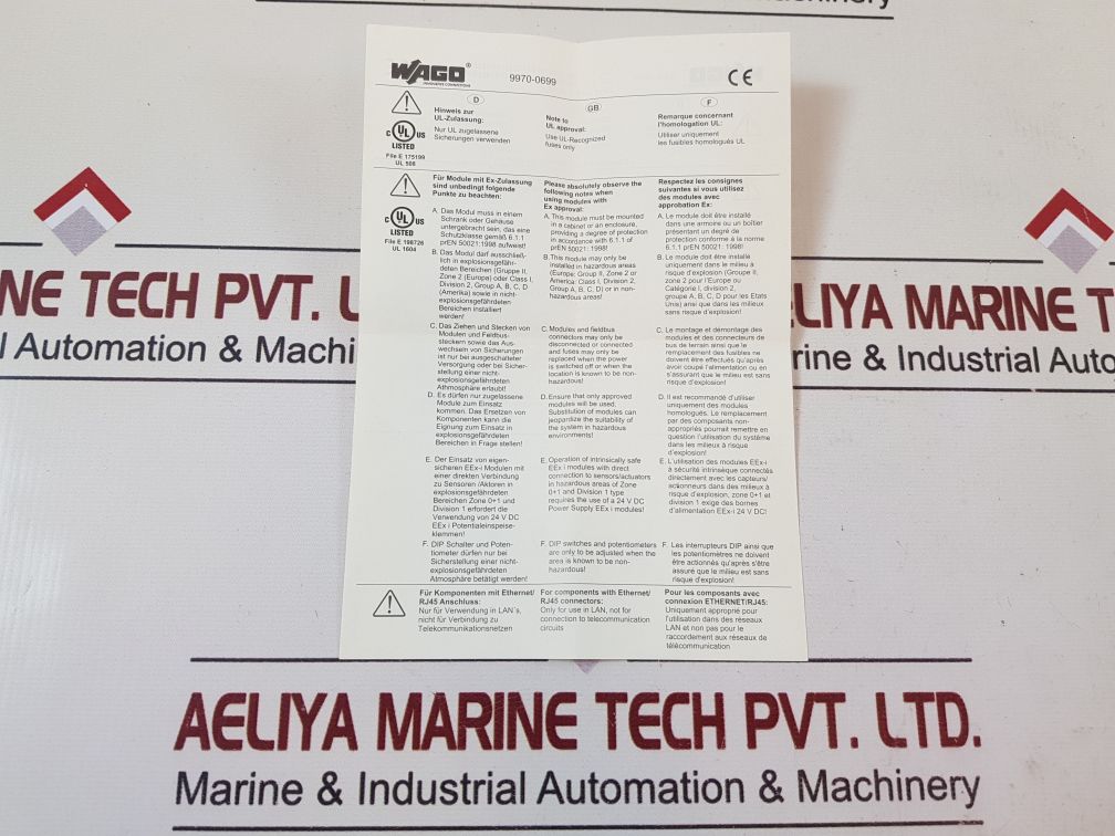Wago 750-461 Input Module 24V Dc
