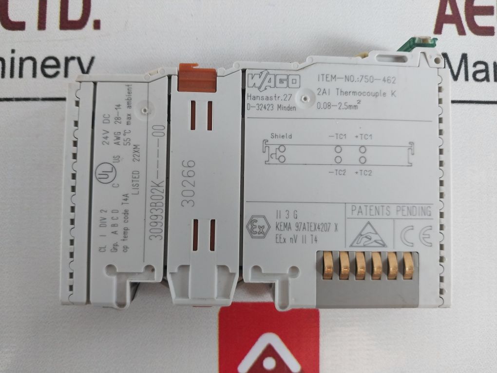 Wago 750-462 Input Module 30993B02K----00 24V Dc