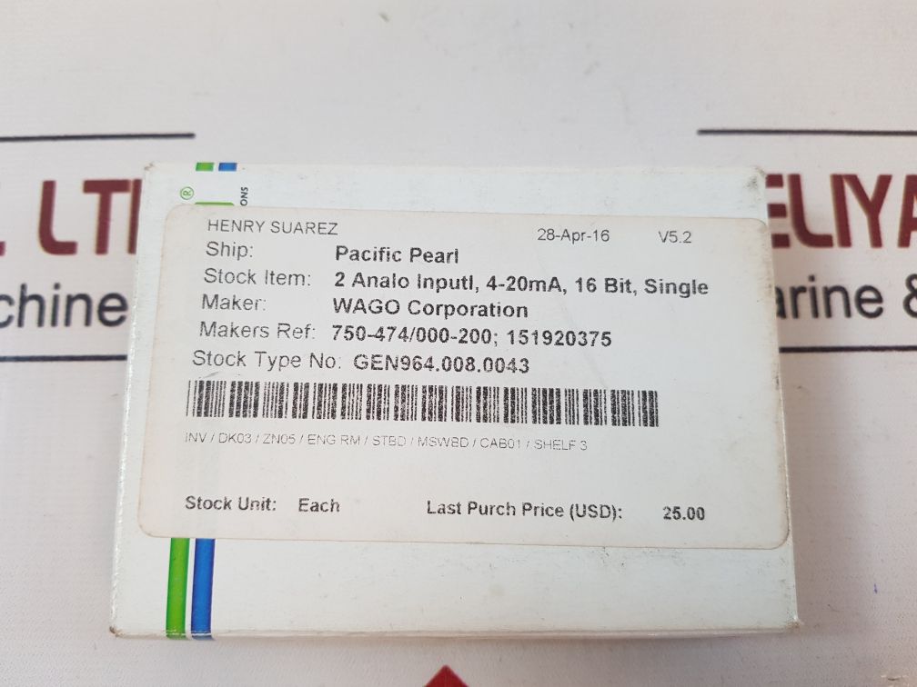 Wago 750-474/000-200 analog input module