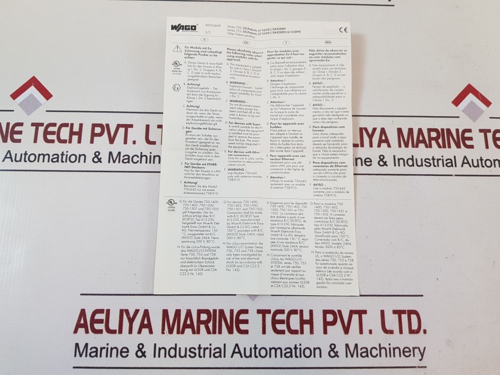 Wago 750-474/000-200 analog input module