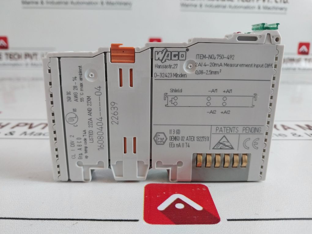 Wago 750-492 2-channel Analog Input Module 16080404----04