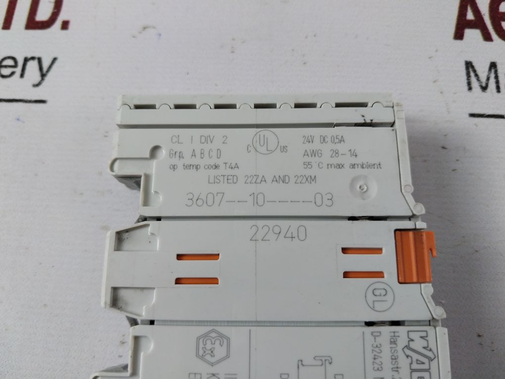 Wago 750-504 Digital Output Module 3607--10----03