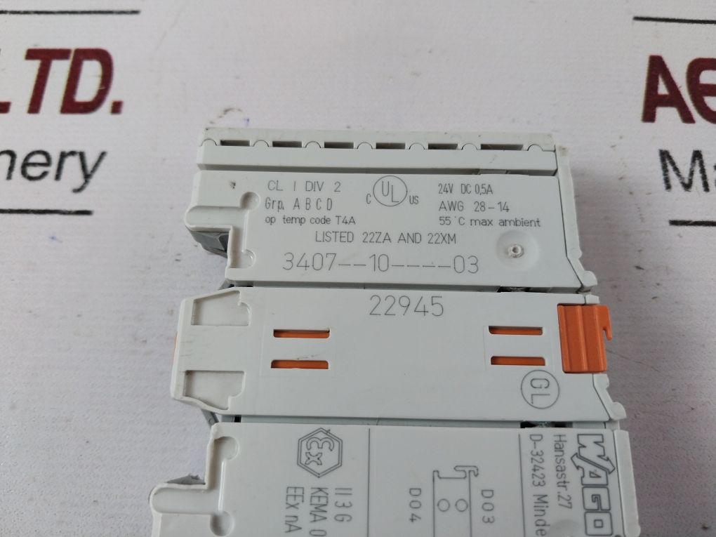 Wago 750-504 Digital Output Module 3407--10----03