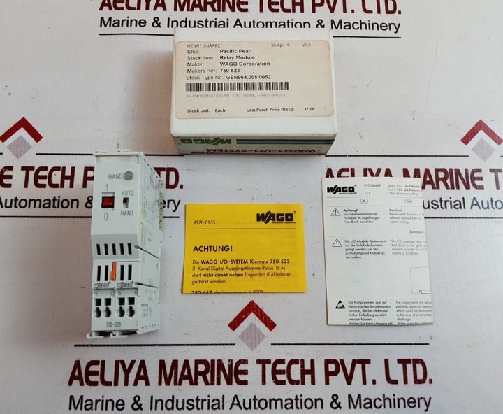 Wago 750-523 Relay Module
