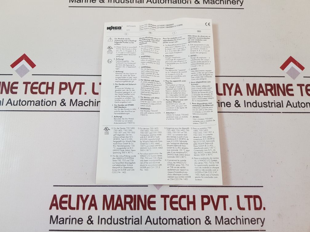 Wago 750-554 analog output module 