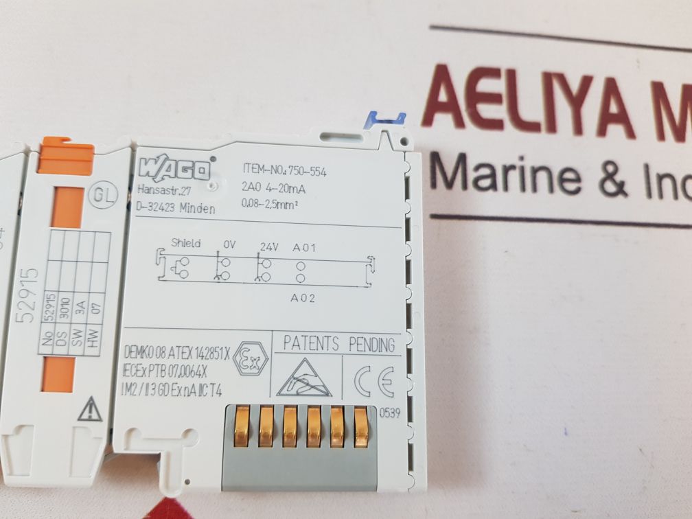 Wago 750-554 analog output module 