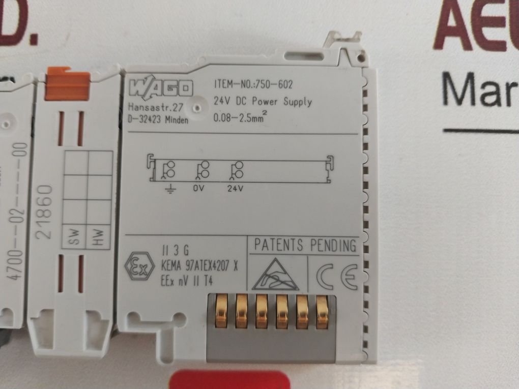 Wago 750-602 Power Supply Module 24V Dc ,4700--02----00