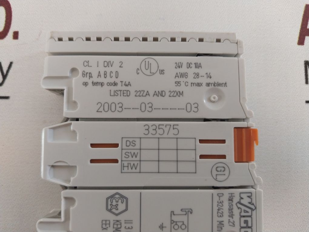 Wago 750-602 Power Supply 2003--03----03 24V Dc