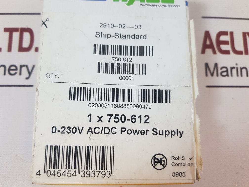 Wago 750-612 0-230V Ac/Dc Power Supply