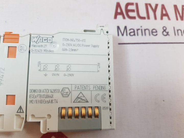 Wago 750-612 0-230V Ac/Dc Power Supply