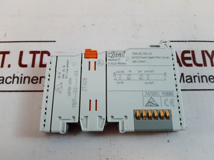 Wago 750-626  Power Supply Filter 27328