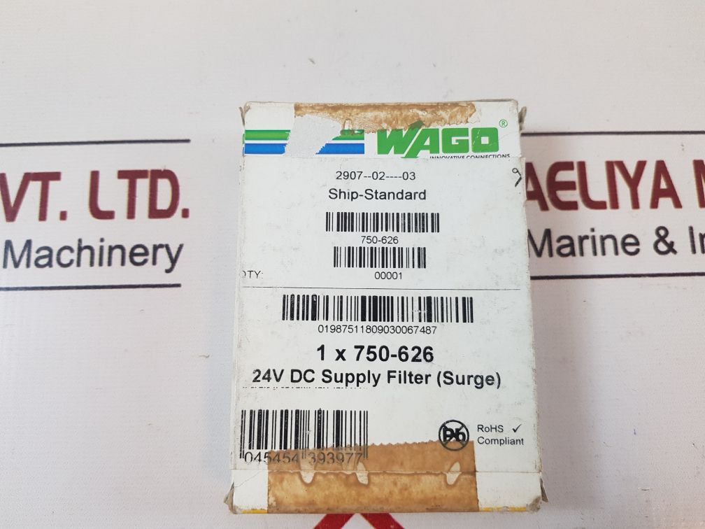 Wago 750-626 24v dc power supply filter with box