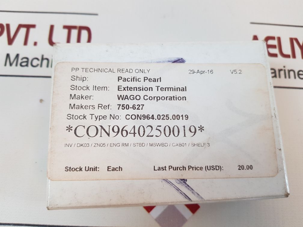 Wago 750-627 Terminal Bus Extens.End Module