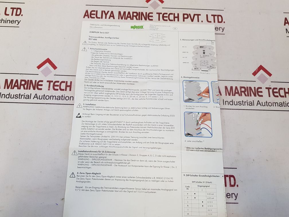 Wago 857-400 Configurable Isolating Amplifier