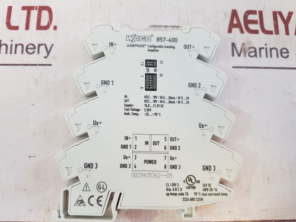 Wago 857-400 Configurable Isolating Amplifier
