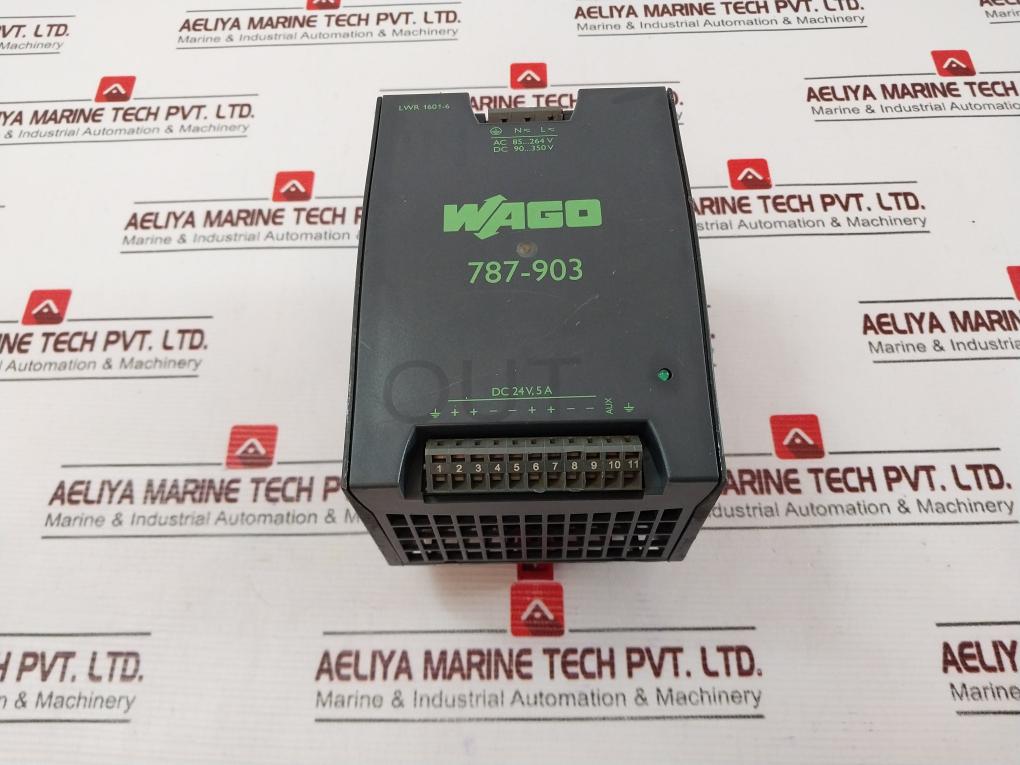 Wago Lwr 1601-6C1 Ac-dc/Dc-dc Converter Module 85…264 V, 1.8 A, 47…63 Hz