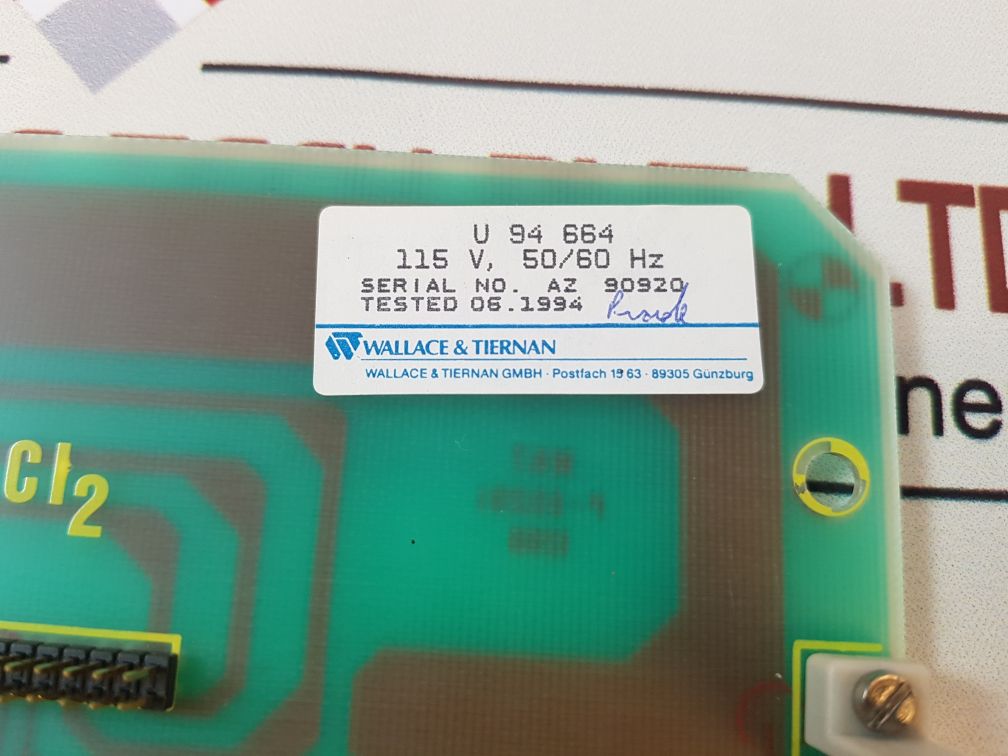 Wallace & Tiernan P-95201 Pcb Card