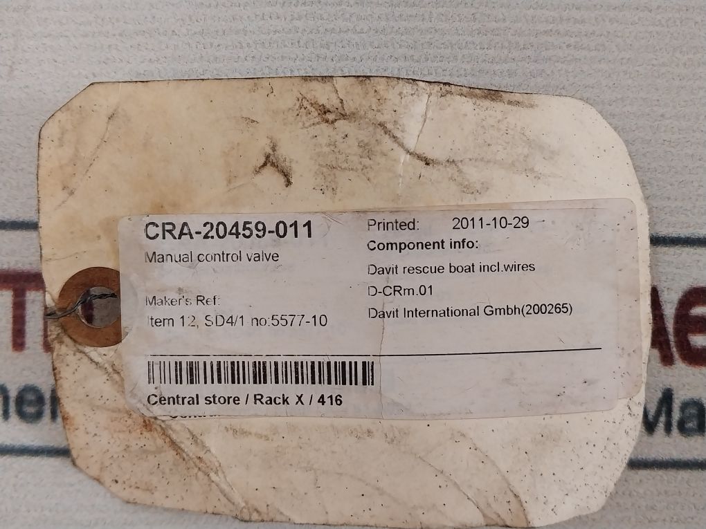 Walvoil Sd4/1 Manual Control Valve P0125291 21Fla