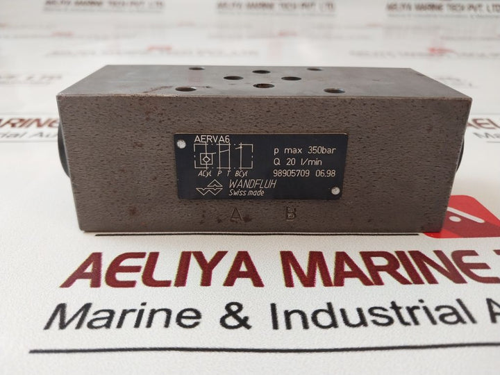 Wandfluh Aerva6 Check Hydraulic Valve P Max 350Bar