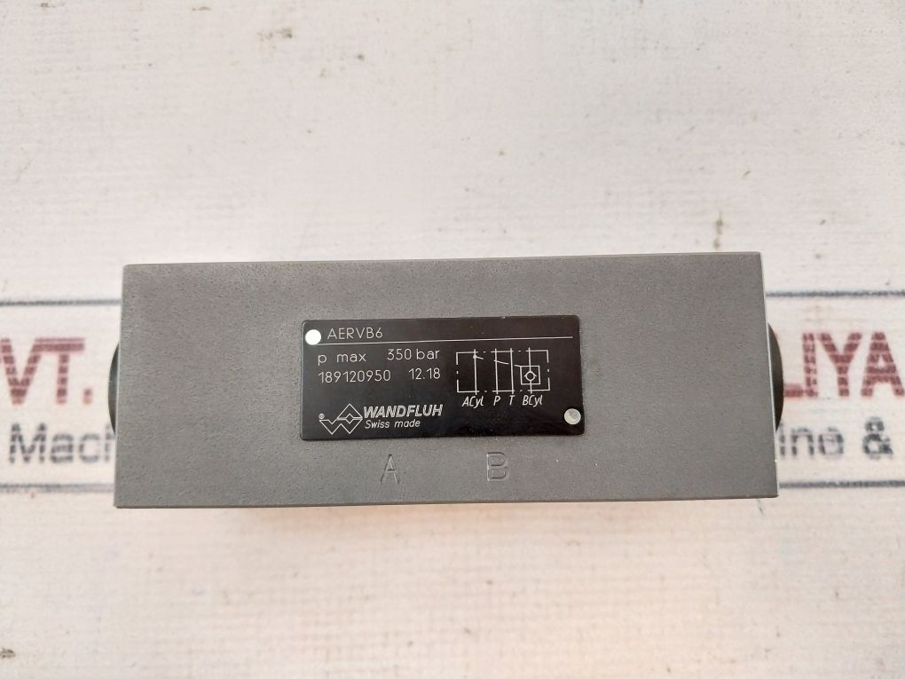 Wandfluh Aervb6 Check Valve 350Bar