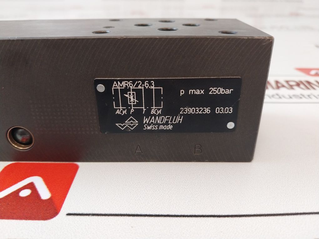 Wandfluh Amr6/2-6.3 Pneumatic Valve P Max 250Bar