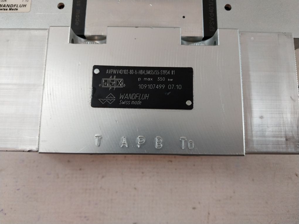 Wandfluh Avpwv4D102-80-ti-hb4,5M35/55-s1954 #1 Hydraulic Valve 24Vdc