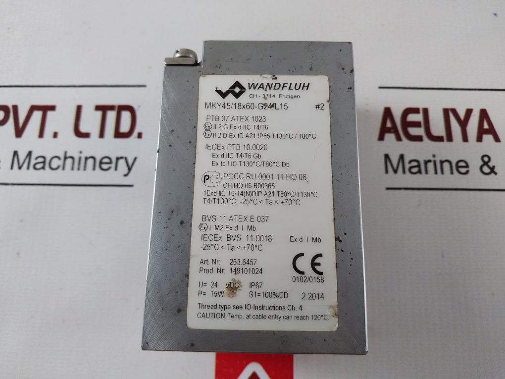 Wandfluh Mky45/18X60-g24/L15 Solenoid Valve 149101024