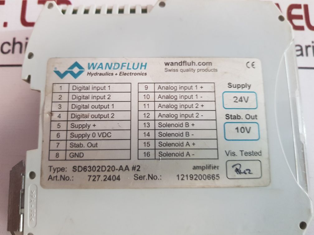 Wandfluh Sd6302D20-aa#2 Amplifier