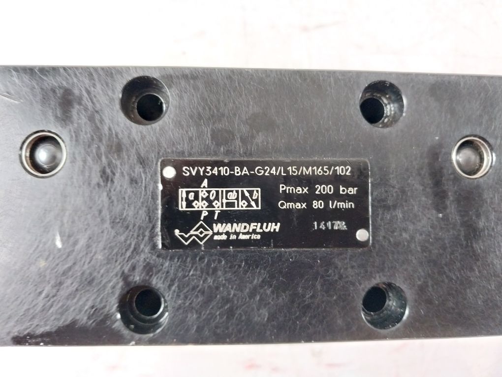 Wandfluh Svy3410-ba-g24/L15/M165/102 Solenoid Valve