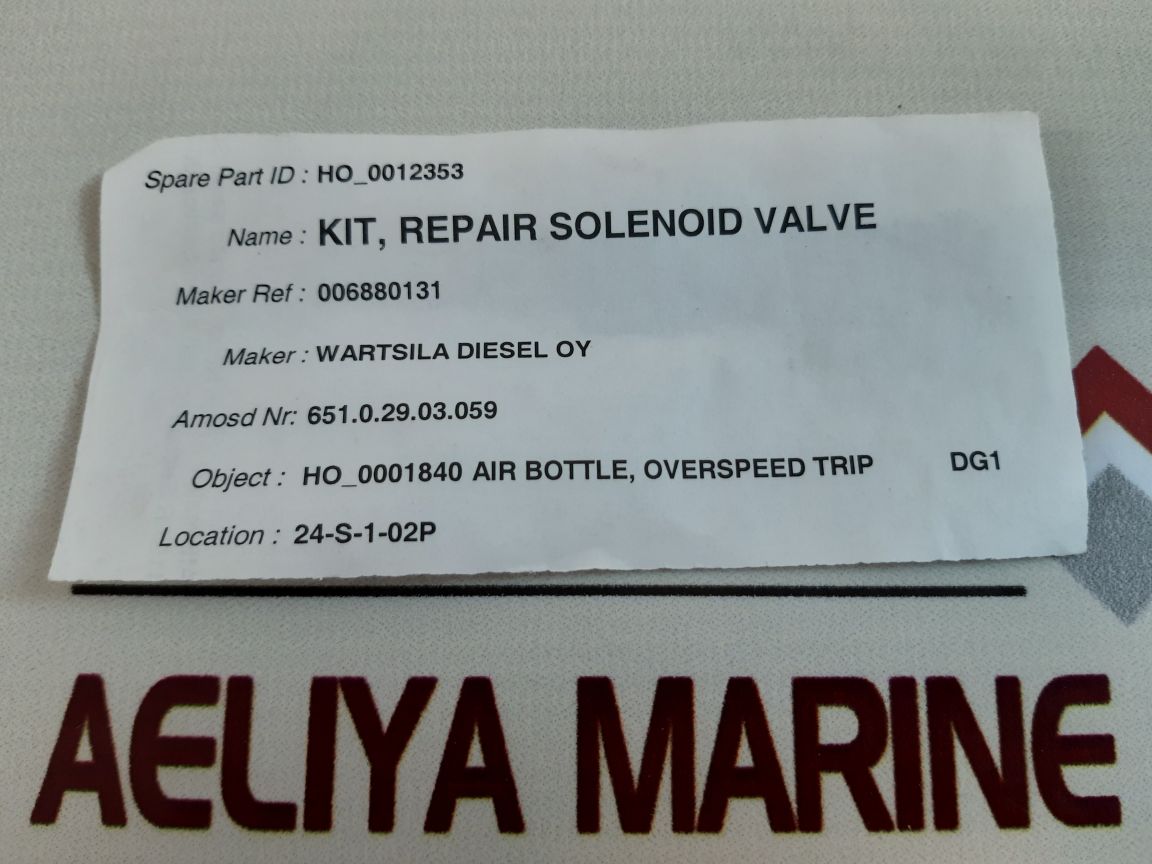 Set Of 4X Wartsila 006880131 Solenoid Valve Repair Kit
