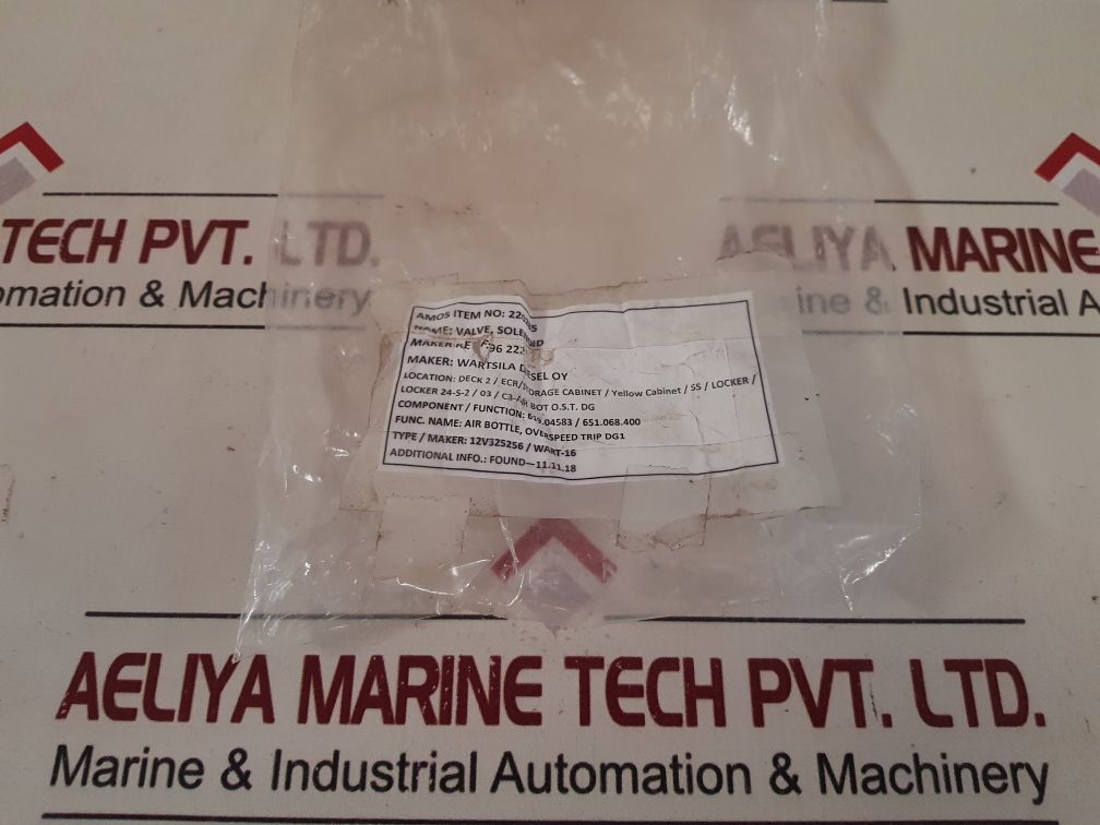 Wartsila 118 156 024 N 2E27 Solenoid Valve