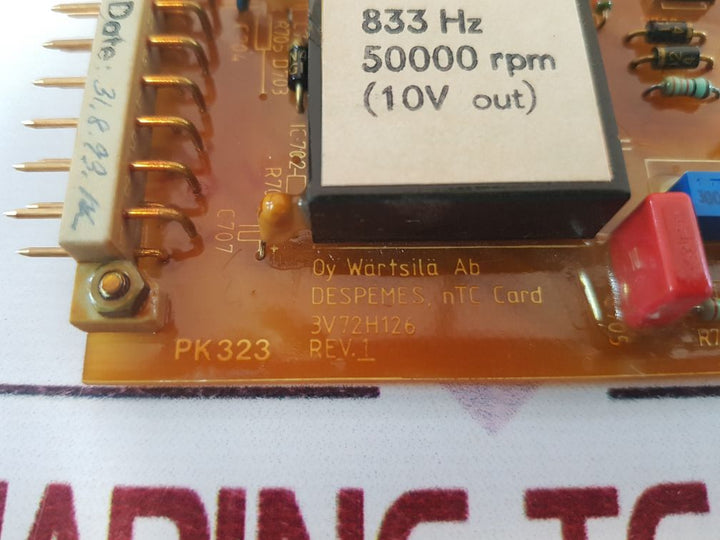 Wartsila 3V72H126 Rev.1 Despemes Ntc Card
