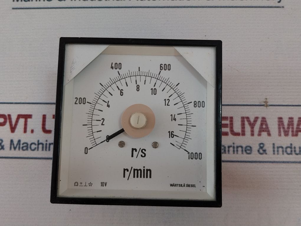 Wartsila A Diesel 0-1000 R/Min Rpm Meter