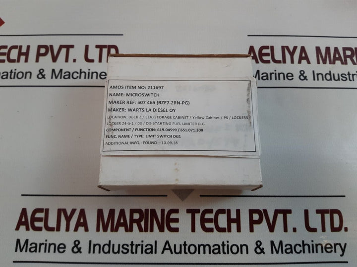 Wartsila Bze7-2Rn-pg Limit Switch
