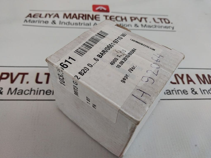 Wartsila Mit3G22B20 Gauge 0 To 6 Bar