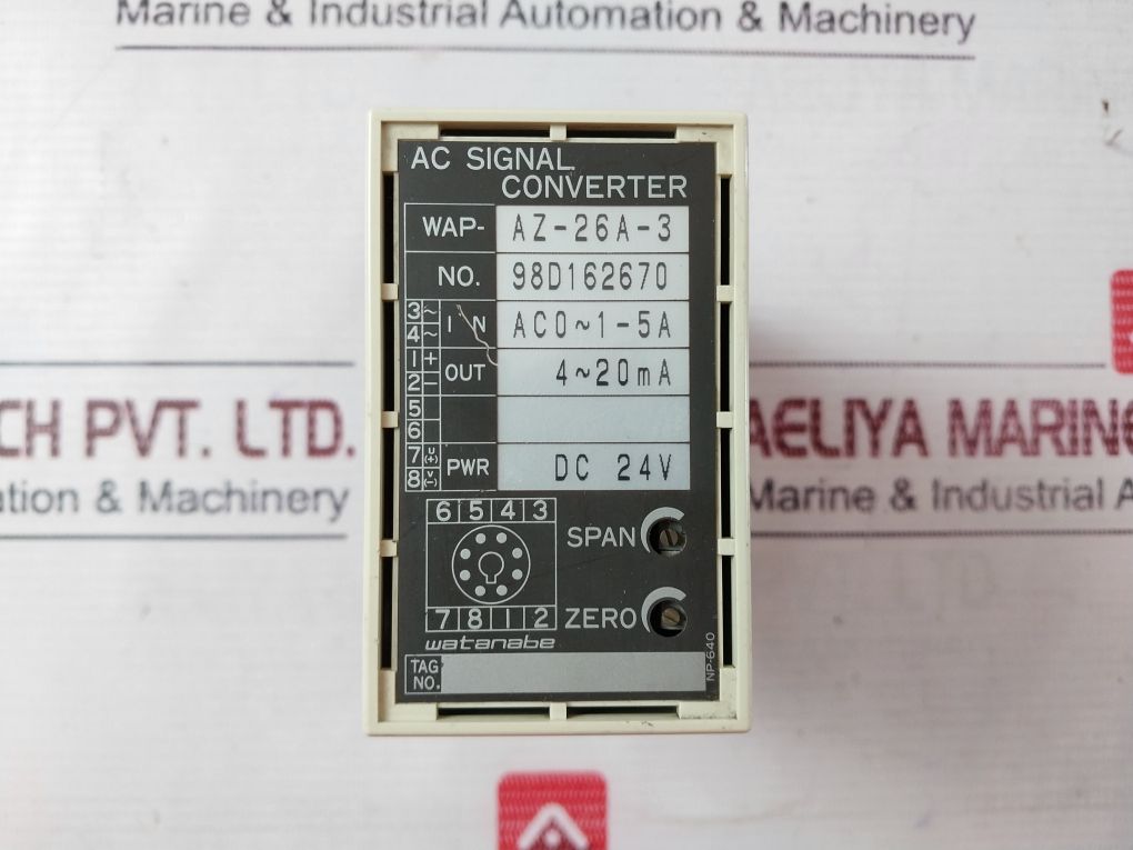 Watanabe Wap-az-26A-3 Ac Signal Converter 250V 7.5A