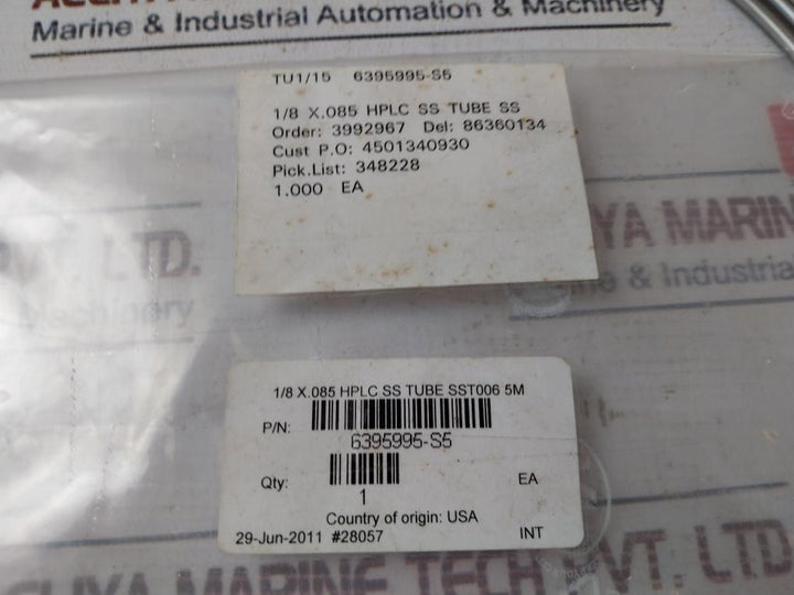 Waters 6395995-s5 1/8 X .085 Hplc Ss Tube Sst006 5M