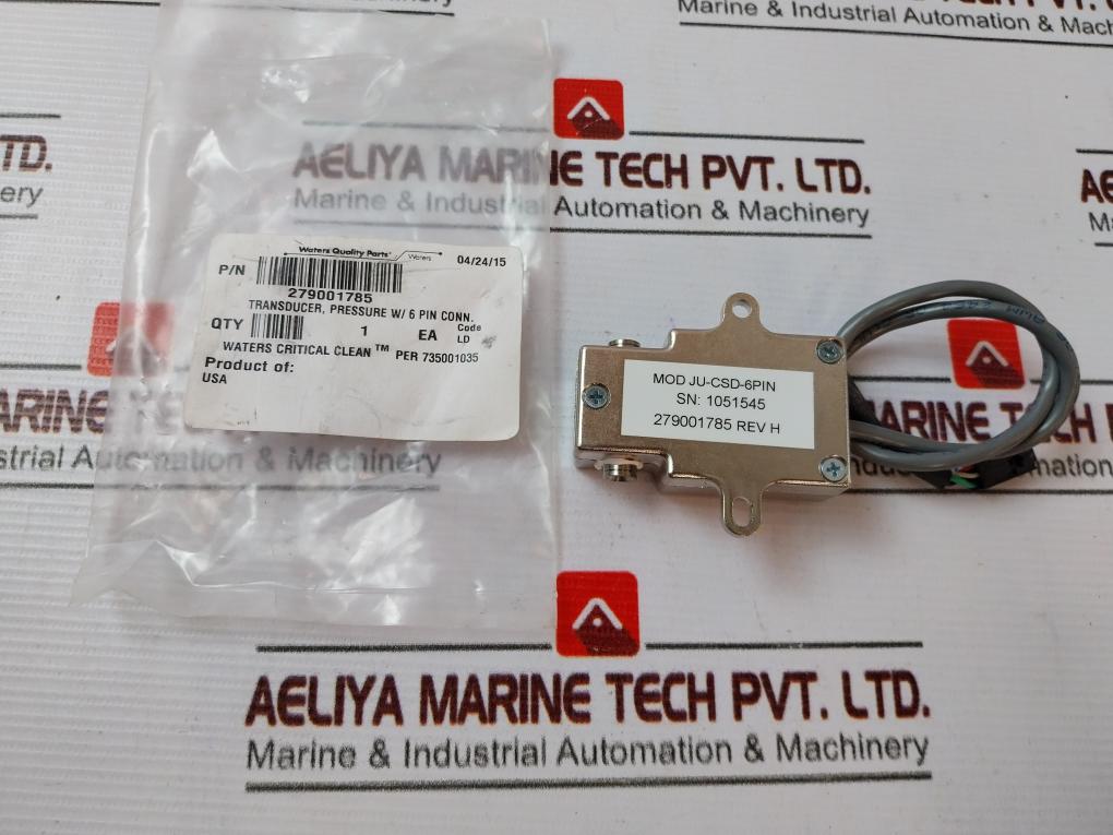 Waters Mod Ju-csd-6Pin Pressure Transducer Rev H 279001785
