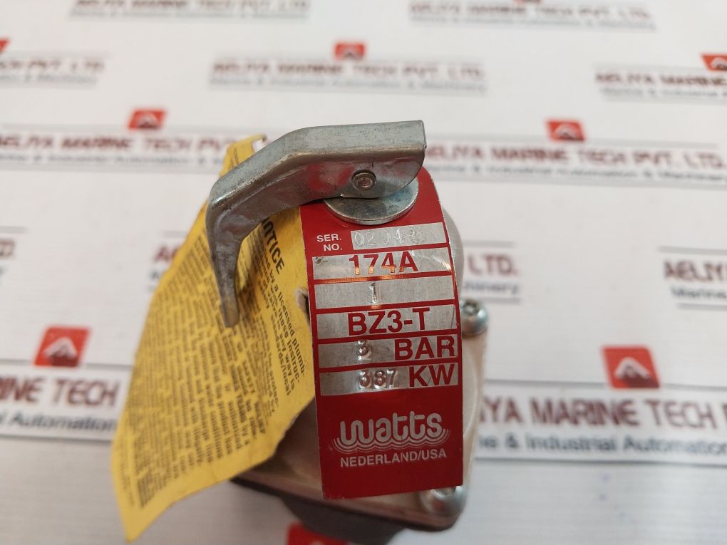 Watts 174A Safety Relief Valve Tag 174A 9407