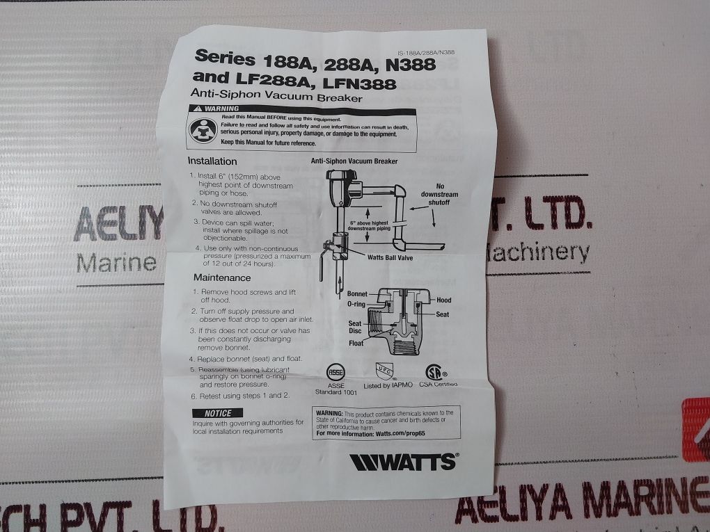 Watts 288A