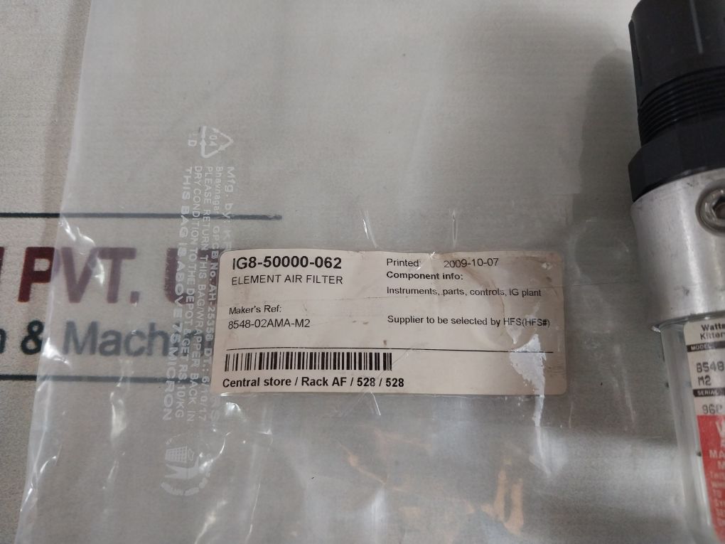 Watts 8548-02Ama-m2 Air Filter Element 120°F