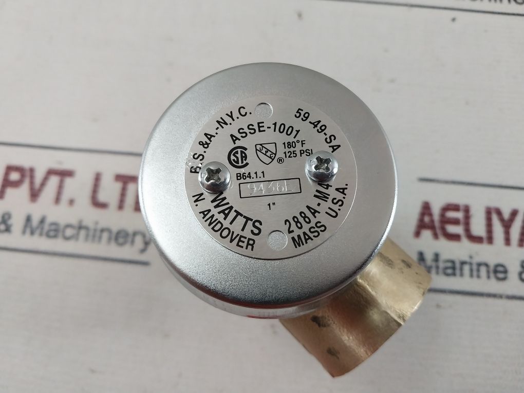 Watts Asse-1001 Brass Anti-siphon Vacuum Breaker