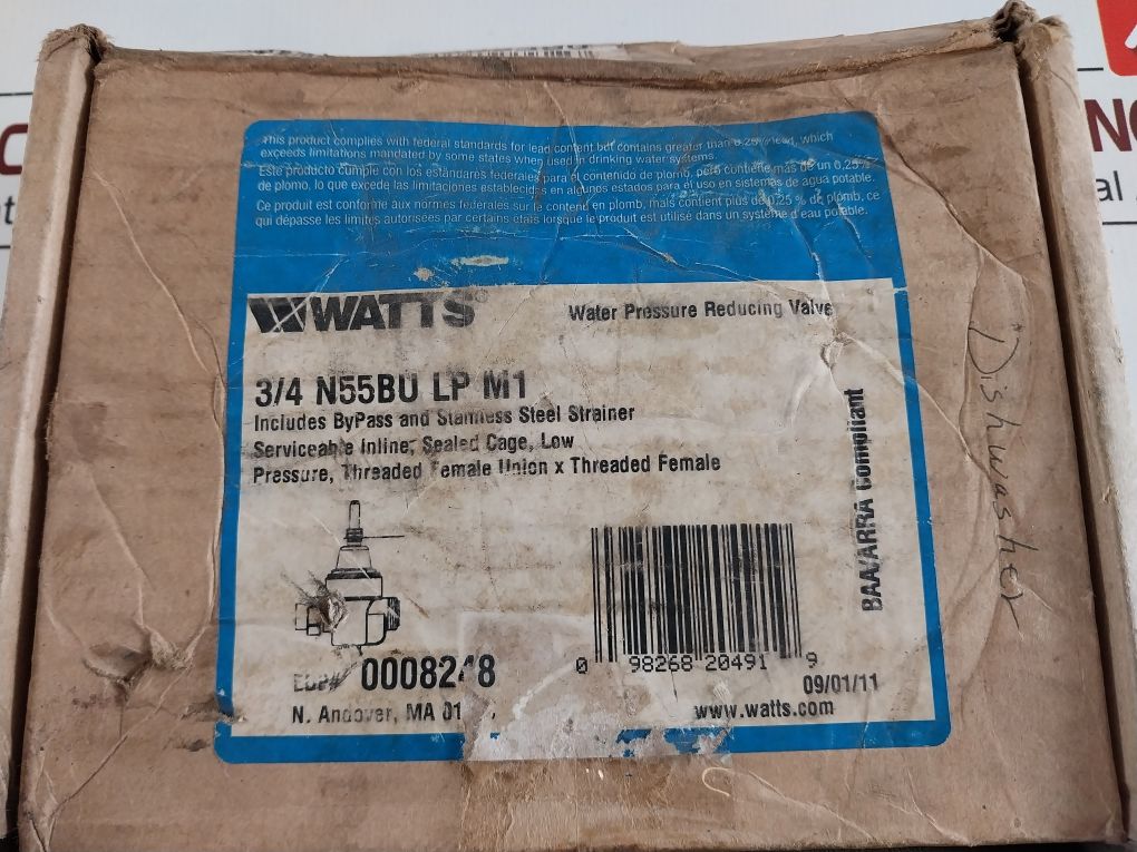 Watts N55B M1 Water Pressure Reducing Valve