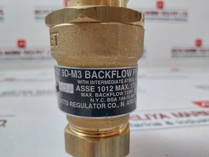 Watts Regulator 0061935 Backflow Preventer 9D-m3 1/2