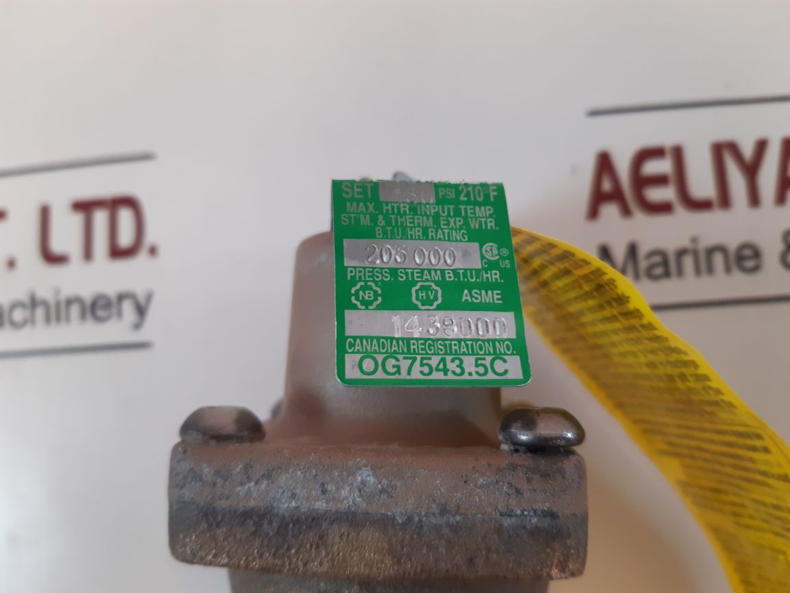 Watts Regulator 34 40Xl Z2 Temperature And Pressure Relief
